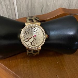Betsey Johnson Leopard Print Watch